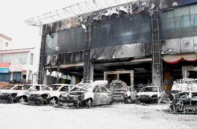 Rioters burn 261 vehicles in Xinjiang Urumqi